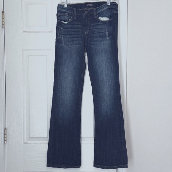 Judy Blue Boot Cut Dark Wash Size 11 30 Juniors Distressing Classic Tailored - Picture 1 of 8